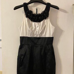 Black and White Body Con Dress